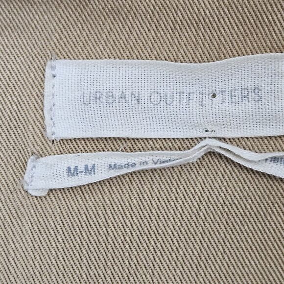 Urban Outfitters Pepita Drawstring Tan Jacket Womens Size Medium Full Zip - Picture 5 of 7